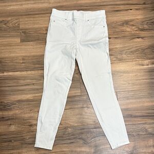 Spanx Jeggings Mid Rise White Size Medium 27” Inseam